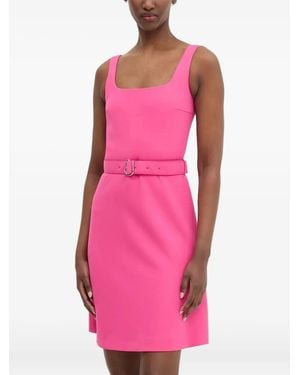 HUGO Square-Neck Belted Mini Dress - Pink