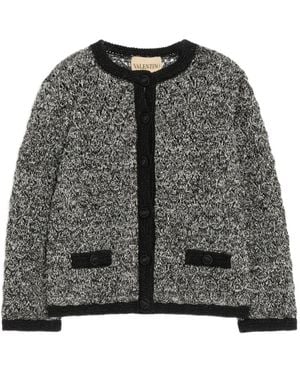 Valentino Garavani Contrast-Trim Cardigan - Grey