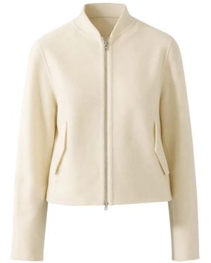 Patrick Assaraf Zip Pockets Bomber Jacket - Natural