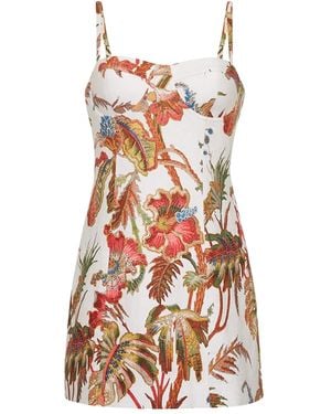 Cara Cara Claudine Floral Mini Dress - White