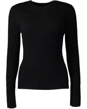 Michael Kors Crystal-Embellished Long-Sleeve T-Shirt - Black