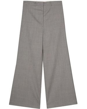 Low Classic Mélange Wide-Leg Trousers - Grey