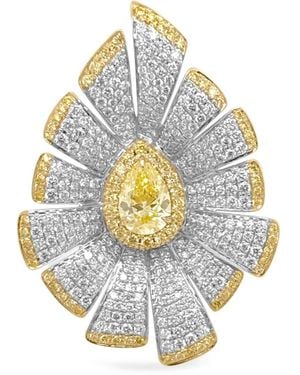 HYT Jewelry 18Kt Geel- En Witgouden Ring Met Diamant