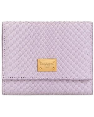 Dolce & Gabbana Python Portemonnaie - Lila