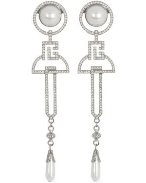 Balmain アールデコ イヤリング - ホワイト