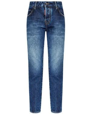 DSquared² Teddy Distressed Faded Jeans - Blue