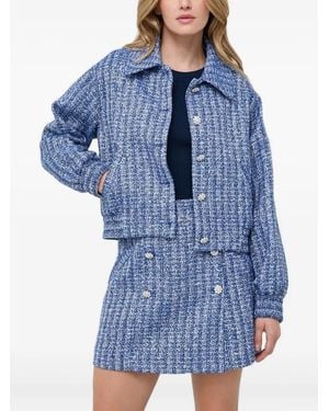 Custommade• Veste En Tweed À Ornements - Bleu