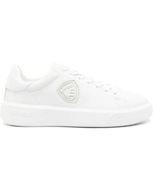 Blauer Buck07/Lea Leather Sneakers - White