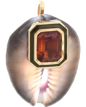 Dezso by Sara Beltran 18kt Citrine Cowry Rotgoldanhänger - Pink