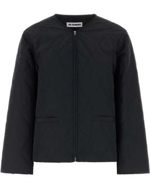Jil Sander Quilted Zip-Up Jacket - Black