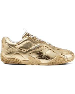 Versace Galaxia Zapatillas Metalizadas - Amarillo