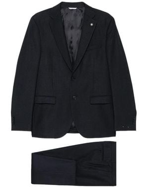 Manuel Ritz Traje A Cuadros - Negro