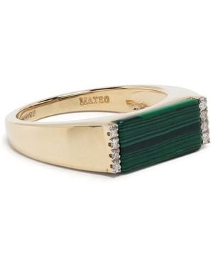 Mateo Overlap Pinky Ring - Green