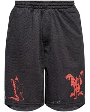 44 Label Group Graphic-Print Shorts - Black