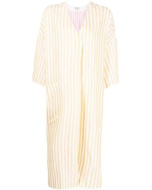 Lee Mathews Hope Stripe-Print Dress - Natural