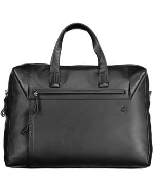 Piquadro Leather Briefcase - Black