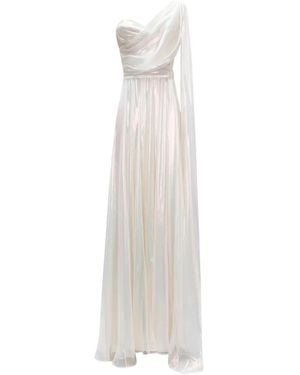 Gemy Maalouf One-Shoulder Draped Dress - White