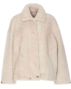 S.w.o.r.d 6.6.44 Wendbare Jacke Aus Faux Fur - Natur