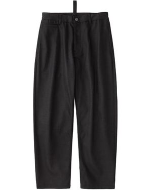 Studio Nicholson Bill High Waist Jeans Met Voorkant - Zwart