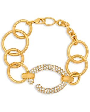 Oscar de la Renta Pavé O Chain-Link Bracelet - Metallic