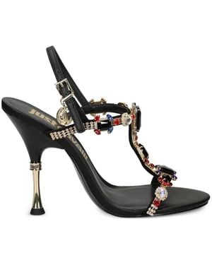 Just Cavalli Jewelled Slingback Sandals - Black