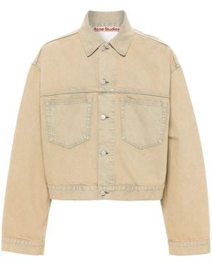 Acne Studios Patch-Pockets Denim Jacket - Natural