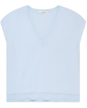 Maliparmi V-Neck Top - Blue