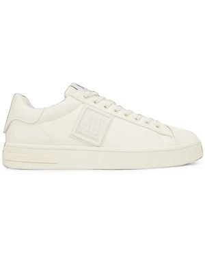 ARMANI EXCHANGE Logo-Patch Lace-Up Trainers - White