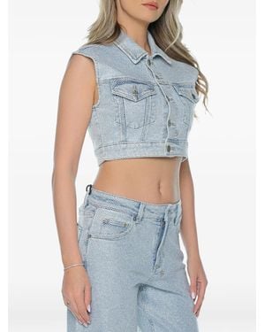 Ksubi High Rollers Rhinestone-Embellished Vest - Blue