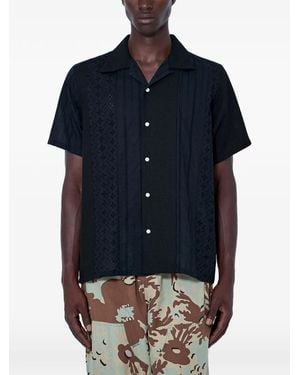 NOMARHYTHM Short-Sleeve Buttoned Shirt - Blue