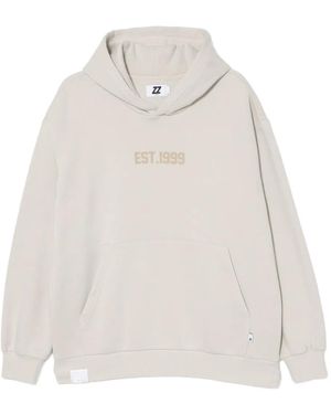 Izzue Logo-Embroidered Hoodie - White