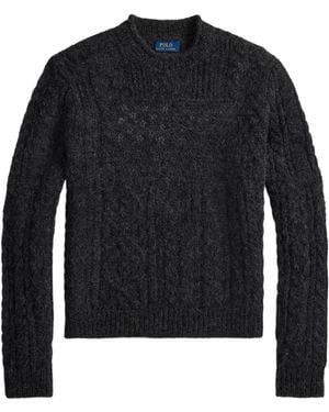 Polo Ralph Lauren Cable-Knit Wool Pullover - Black