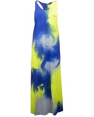 Marcelo Burlon タイダイ レーサーバック ドレス - ブルー