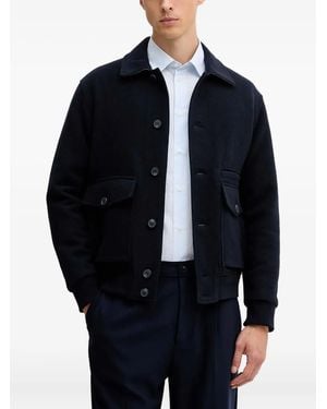 Benetton Button Flap-Pocket Jacket - Blue