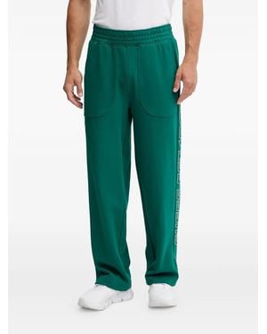 Guess Logo-Detail Panelled Trousers - Green