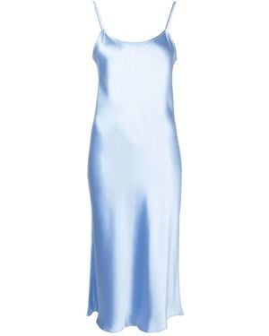 Voz Midikleid Aus Satin - Blau