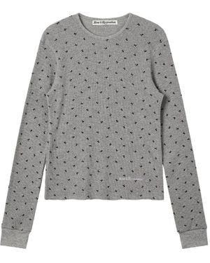 Rest&Recreation Printed Long-Sleeve T-Shirt - Grey