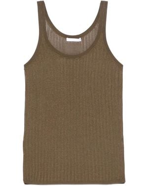 Helmut Lang Pointelle Tank.Petit Clothing - Brown