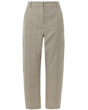 Violante Nessi New York Houndstooth Wool Trousers - Grey