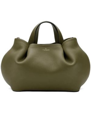 La Portegna Isabela Grained Handbag - Green