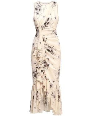 Cinq À Sept Cyrus Floral-Print Ruffled Midi Dress - Metallic
