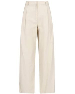 DUNST Pantalones Anchos Con Pinzas - Blanco