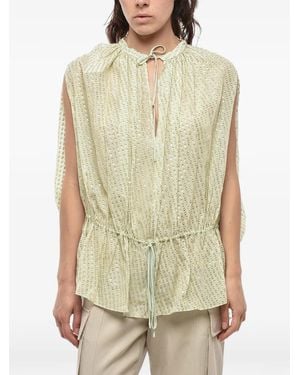 Stella McCartney Blusa Sin Mangas Con Detalle De Lúrex - Neutro