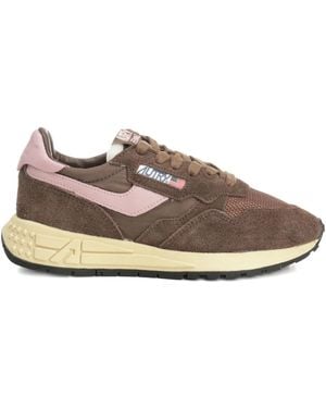Autry Reelwind Suede Mesh Sneakrs - Brown