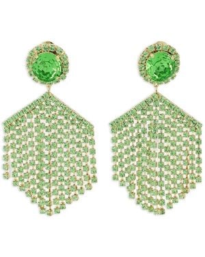 Shourouk Strawberry Embellished Fringe Earrings - Green