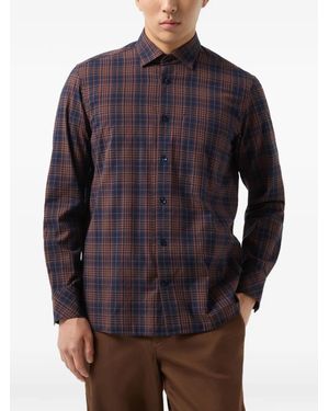 Bogner Hardy Check-Print Shirt - Blue