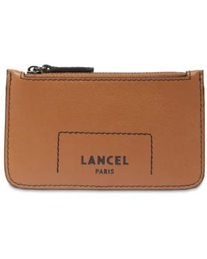 Lancel Logo-Print Leather Card Holder - White