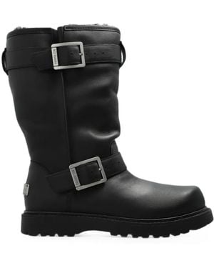 UGG X Willy Chavarria Buckle-Detail Leather Boots - Black