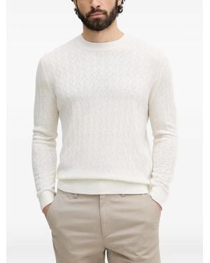 ARMANI EXCHANGE Textured-Knit Jumper - White