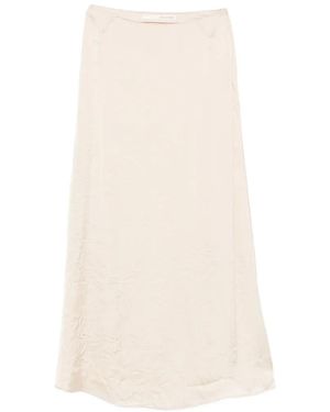 Isabel Benenato Wrinkled Maxi Skirt - White